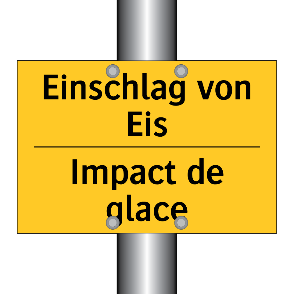 Einschlag von Eis - Impact de glace