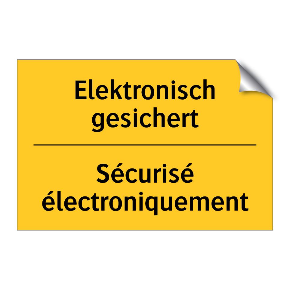 Elektronisch gesichert - Sécurisé électroniquement