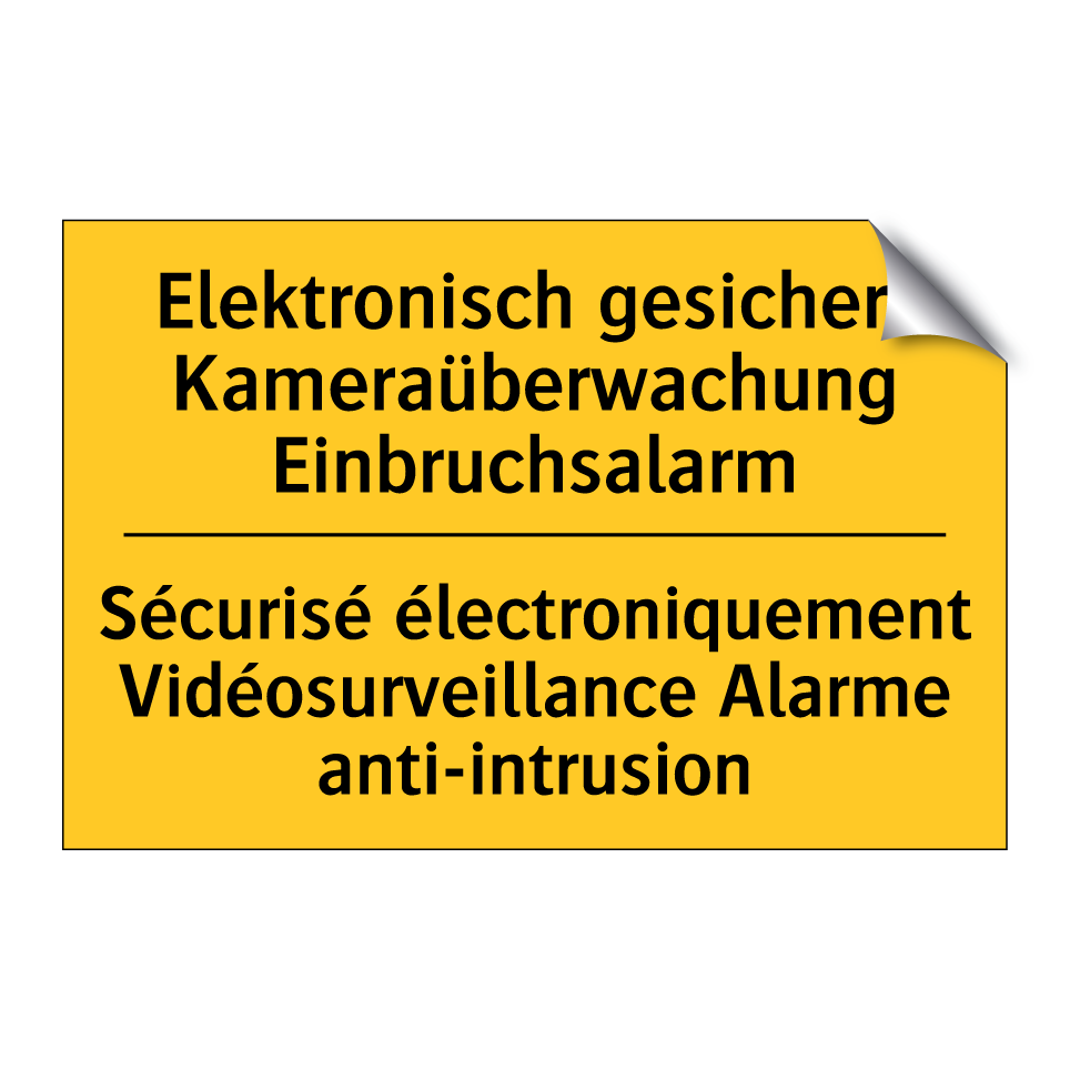 Elektronisch gesichert Kameraüberwachung  /.../ - Sécurisé électroniquement Vidéosurveillance  /.../