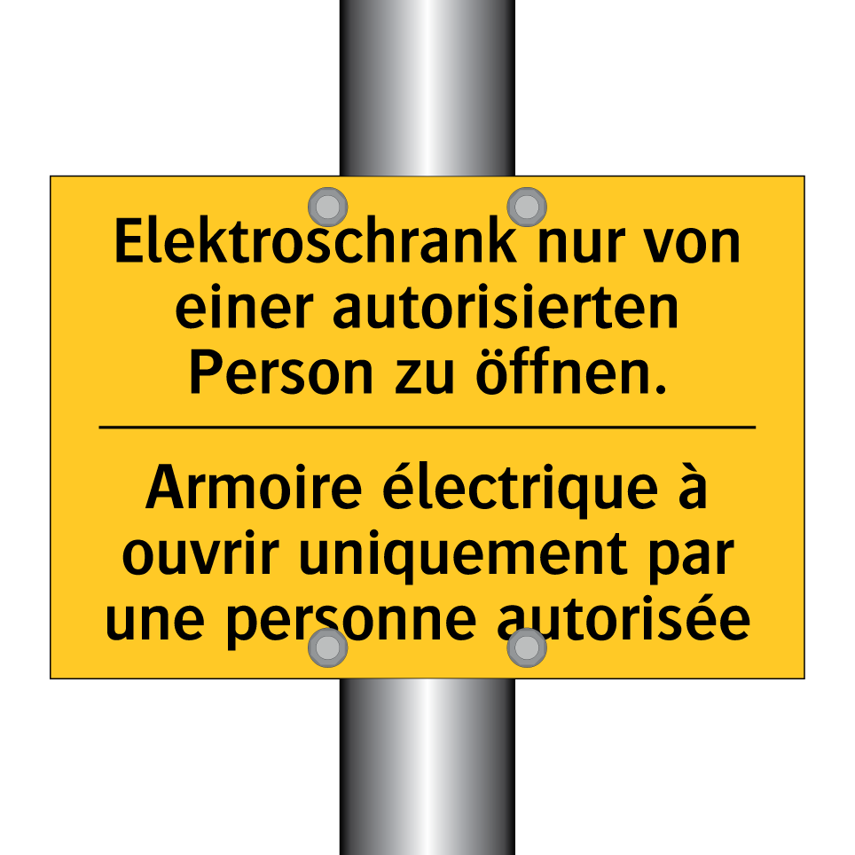 Elektroschrank nur von einer autorisierten  /.../ - Armoire électrique à ouvrir uniquement  /.../