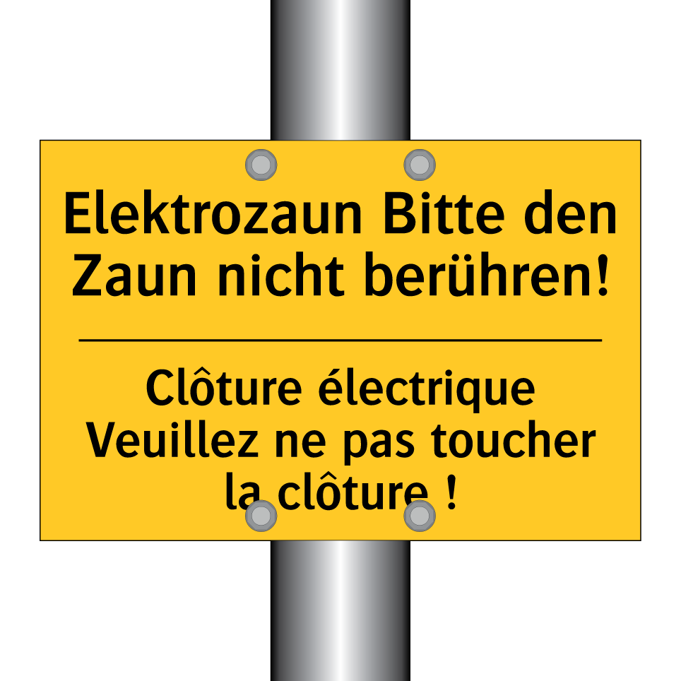 Elektrozaun Bitte den Zaun nicht  /.../ - Clôture électrique Veuillez ne  /.../