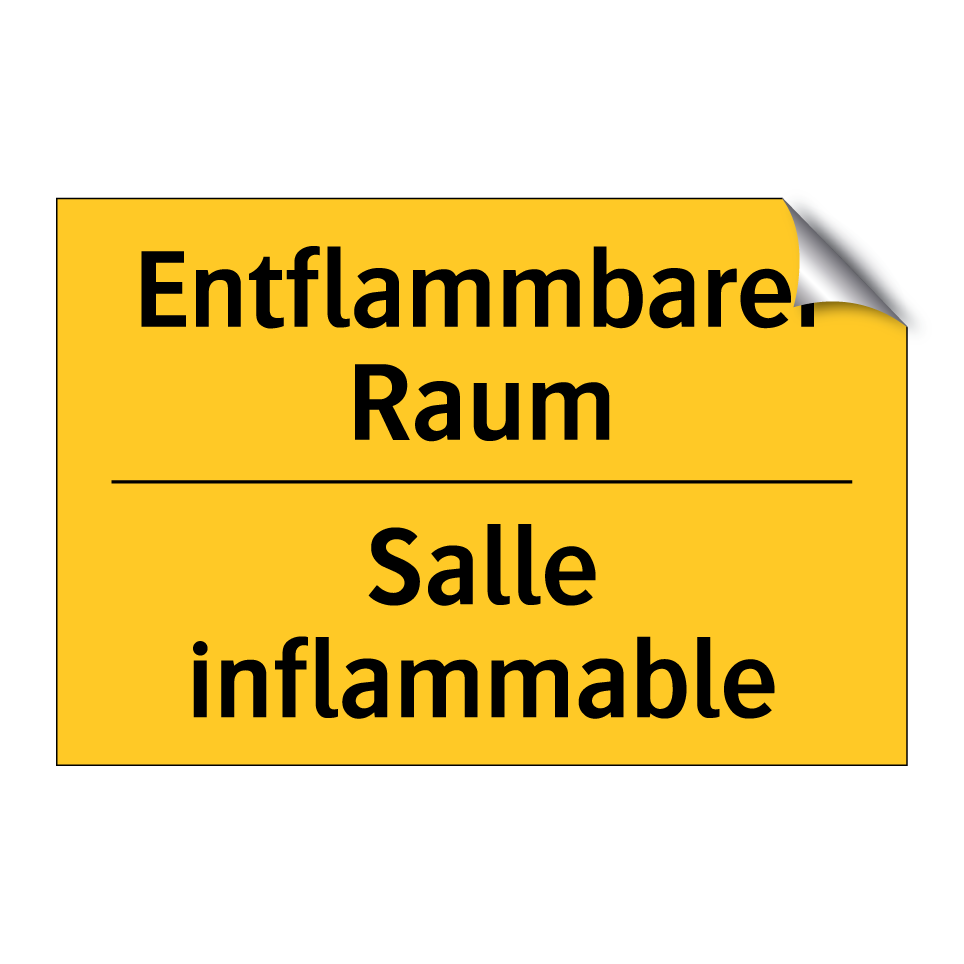 Entflammbarer Raum - Salle inflammable