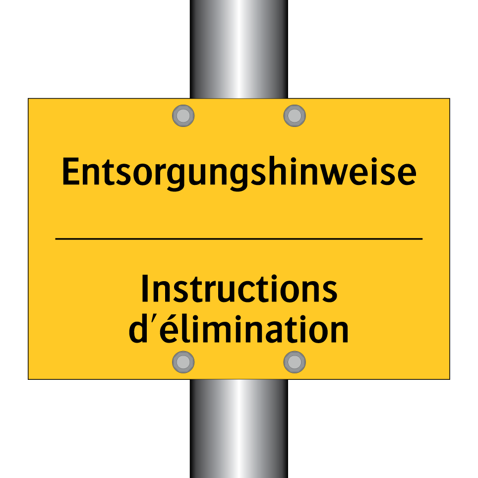 Entsorgungshinweise - Instructions d'élimination