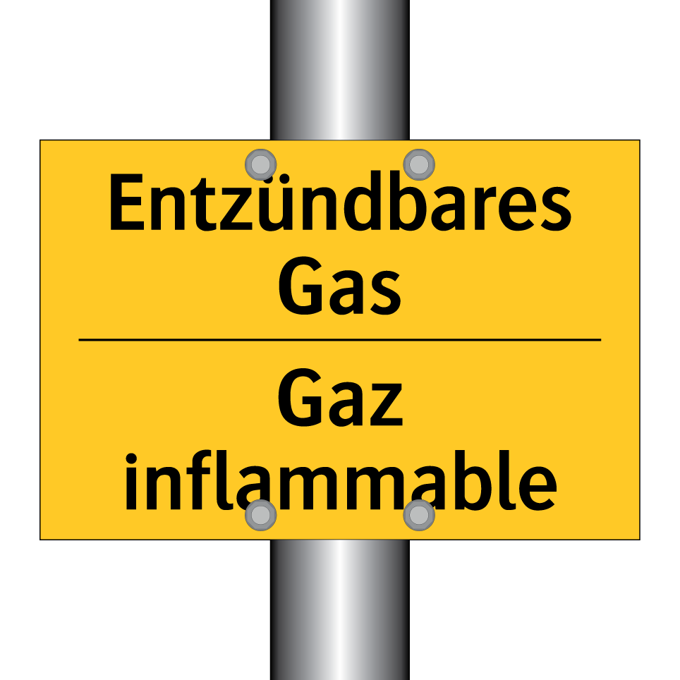 Entzündbares Gas - Gaz inflammable
