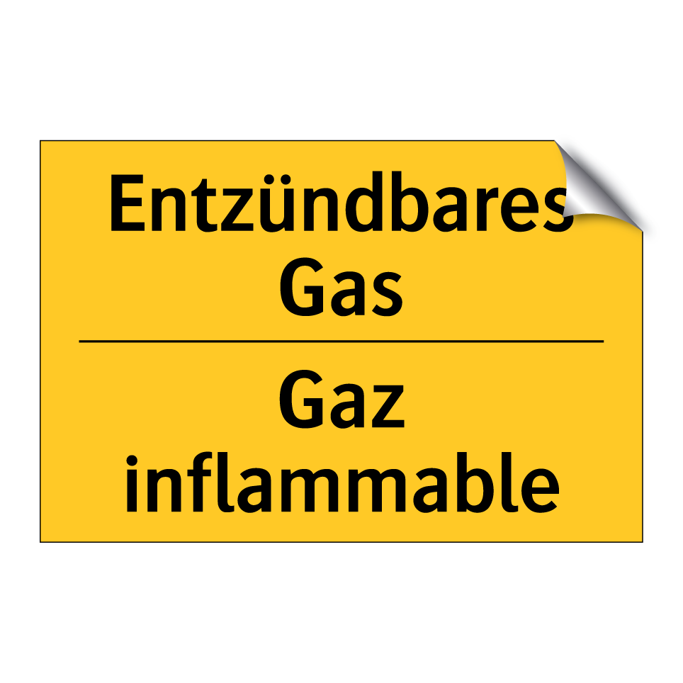 Entzündbares Gas - Gaz inflammable