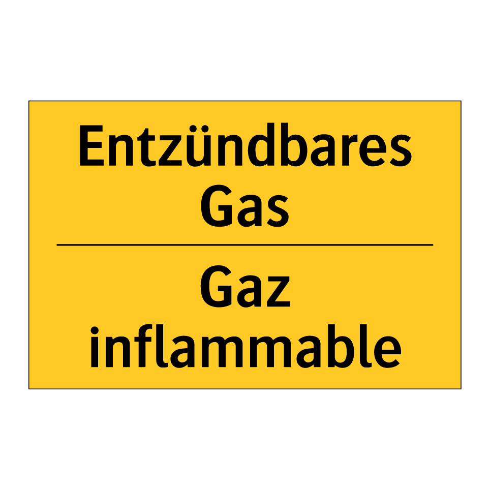 Entzündbares Gas - Gaz inflammable