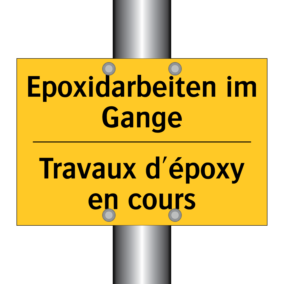 Epoxidarbeiten im Gange - Travaux d'époxy en cours