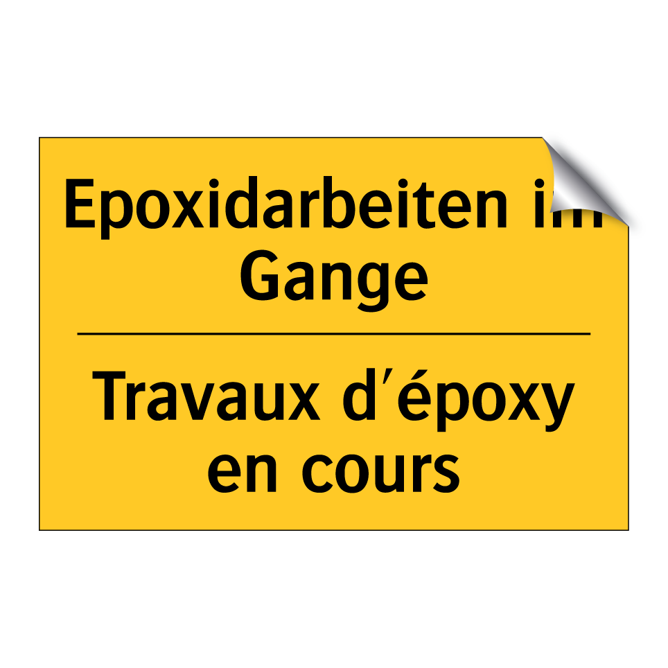 Epoxidarbeiten im Gange - Travaux d'époxy en cours