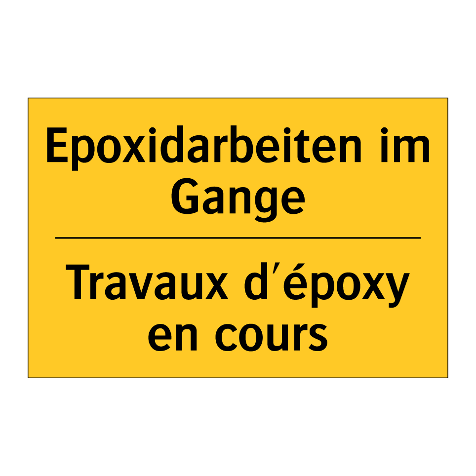 Epoxidarbeiten im Gange - Travaux d'époxy en cours