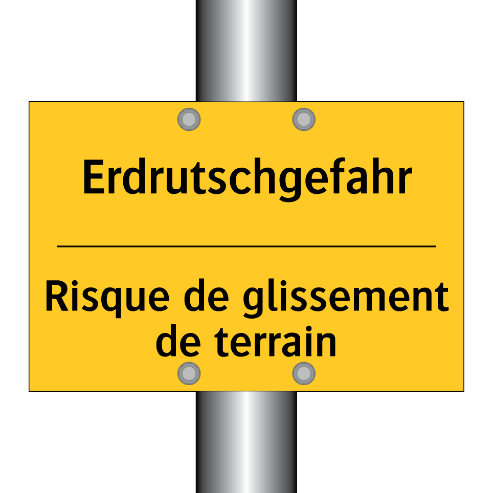 Erdrutschgefahr - Risque de glissement de terrain /.../