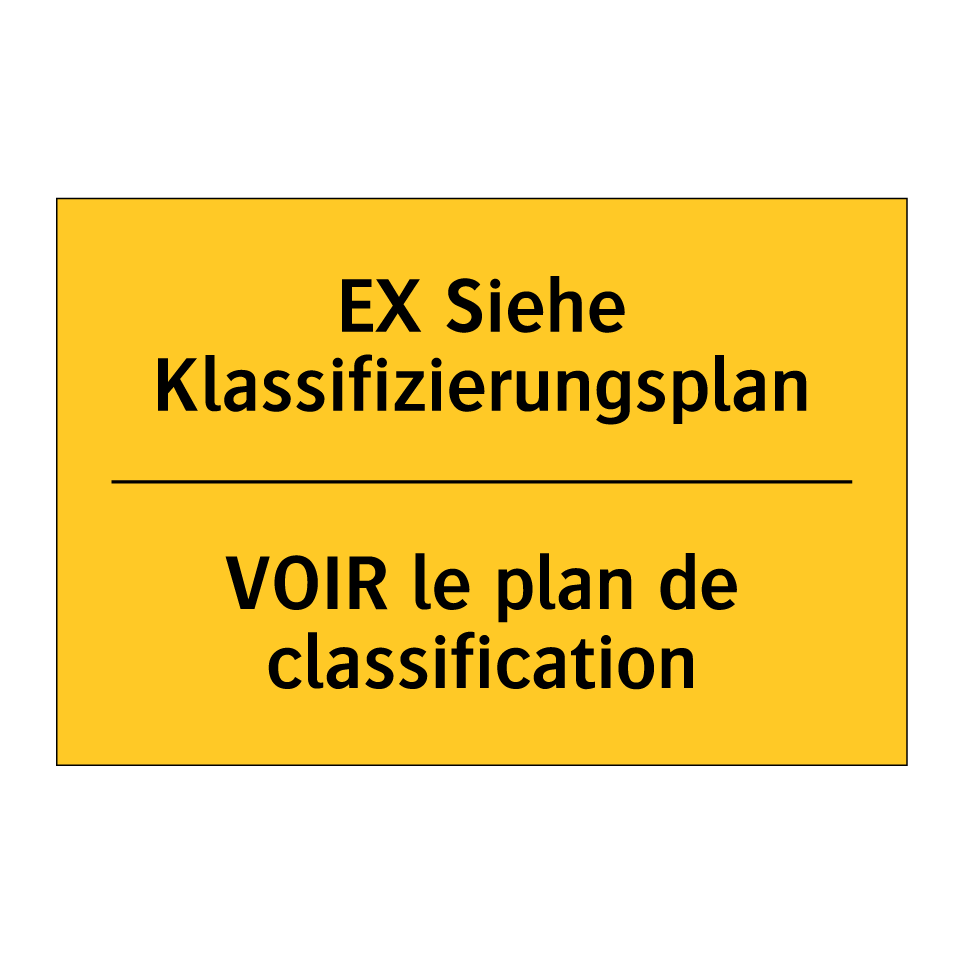 EX Siehe Klassifizierungsplan - VOIR le plan de classification