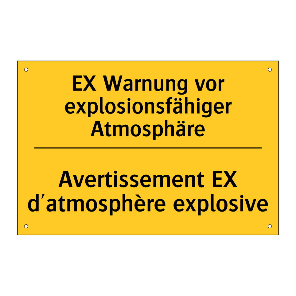 EX Warnung vor explosionsfähiger  /.../ - Avertissement EX d'atmosphère  /.../