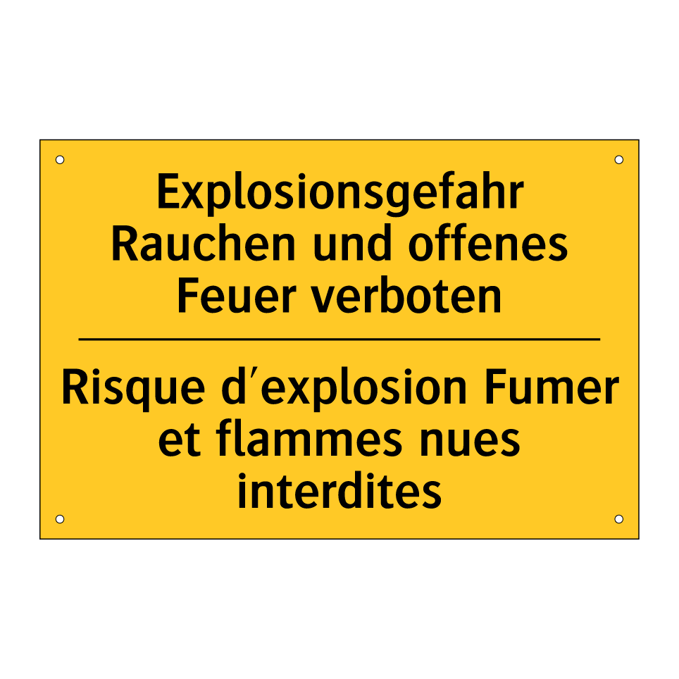 Explosionsgefahr Rauchen und offenes  /.../ - Risque d'explosion Fumer et flammes  /.../