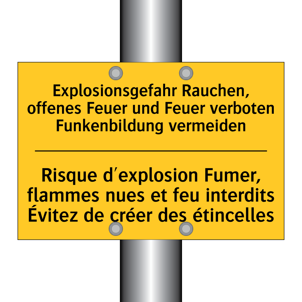 Explosionsgefahr Rauchen, offenes  /.../ - Risque d'explosion Fumer, flammes  /.../