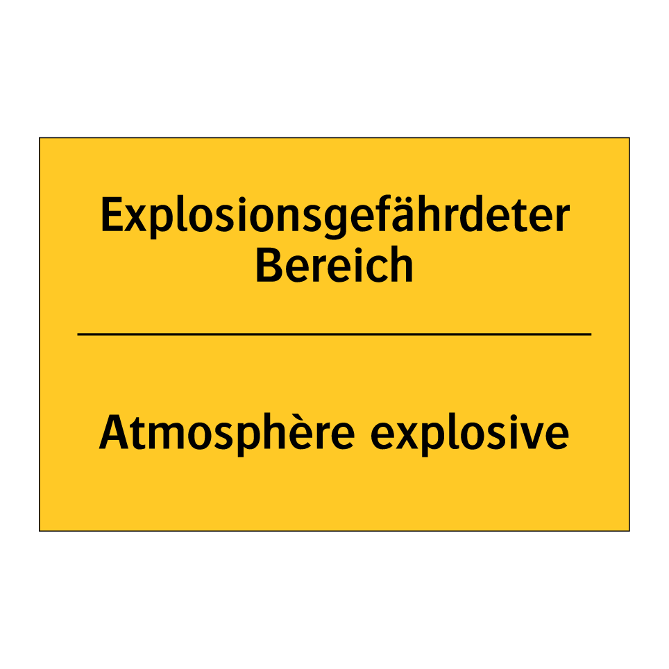 Explosionsgefährdeter Bereich - Atmosphère explosive