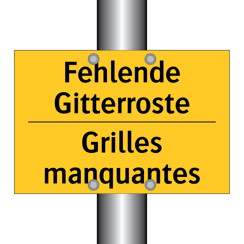 Fehlende Gitterroste - Grilles manquantes
