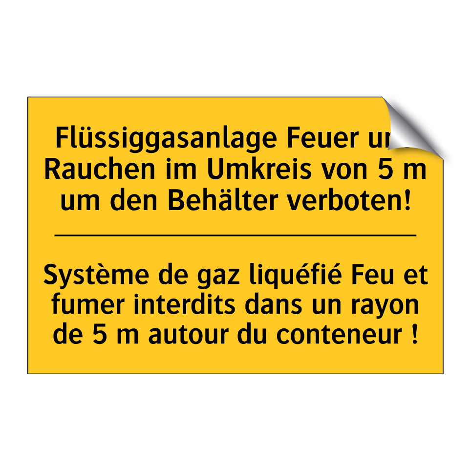 Flüssiggasanlage Feuer und Rauchen  /.../ - Système de gaz liquéfié Feu et  /.../