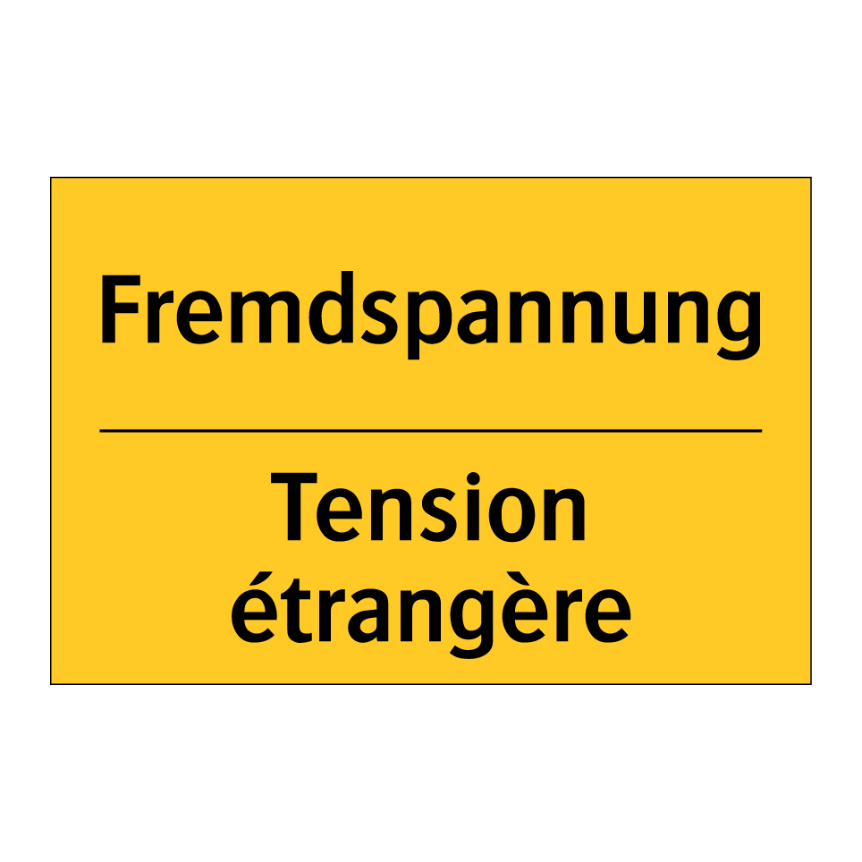 Fremdspannung - Tension étrangère