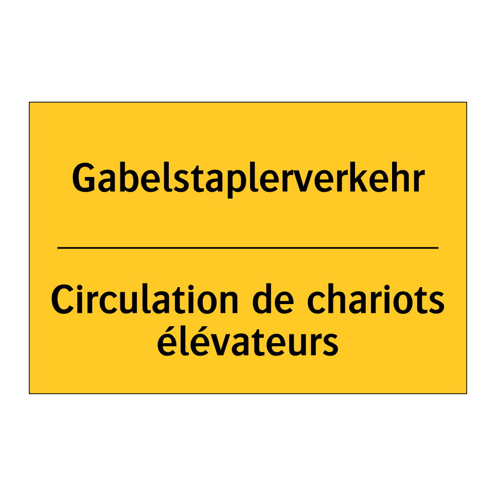 Gabelstaplerverkehr - Circulation de chariots élévateurs /.../