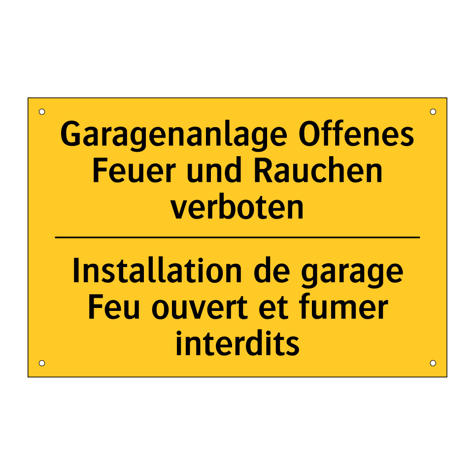 Garagenanlage Offenes Feuer und  /.../ - Installation de garage Feu ouvert  /.../