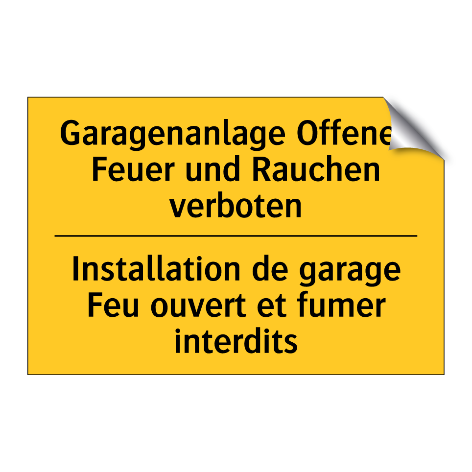 Garagenanlage Offenes Feuer und  /.../ - Installation de garage Feu ouvert  /.../