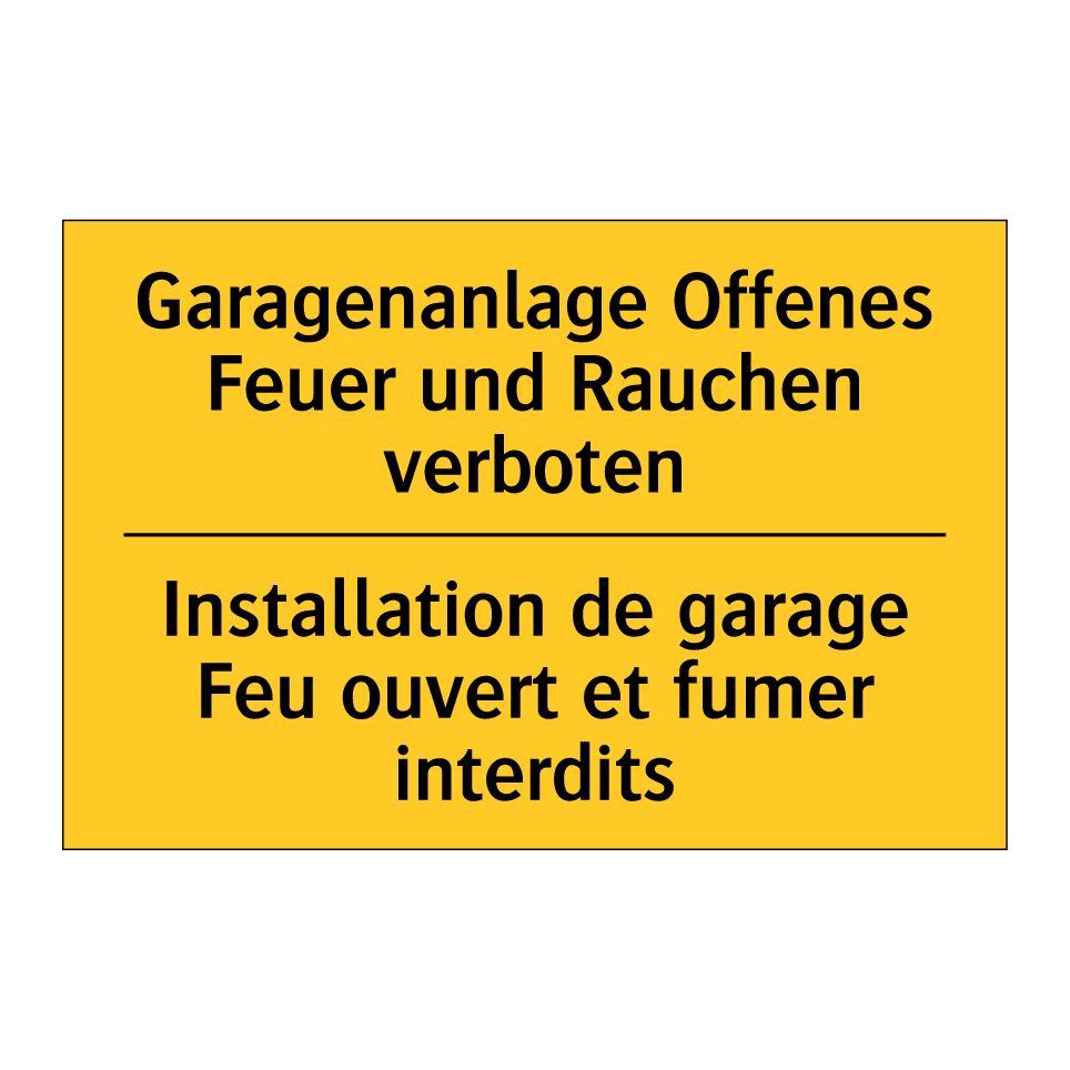 Garagenanlage Offenes Feuer und  /.../ - Installation de garage Feu ouvert  /.../