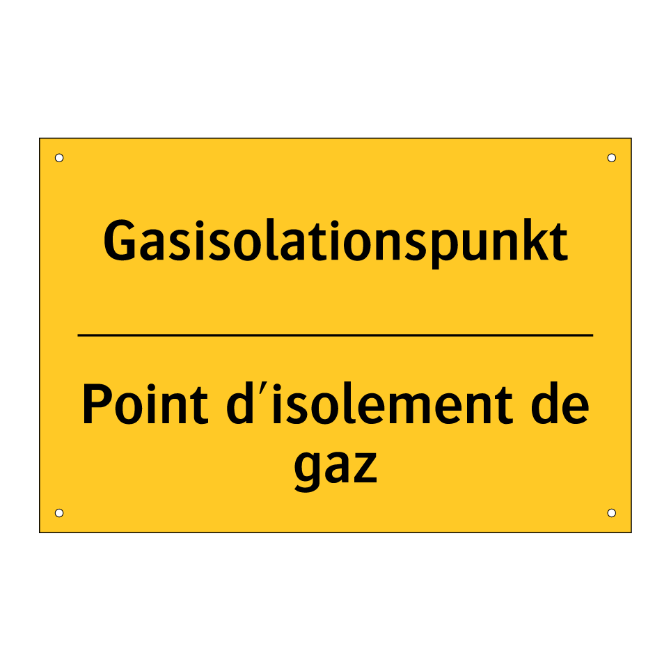 Gasisolationspunkt - Point d'isolement de gaz