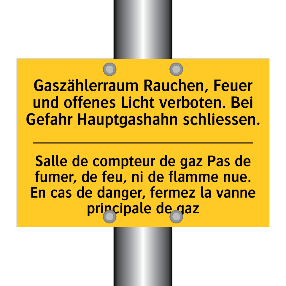 Gaszählerraum Rauchen, Feuer und  /.../ - Salle de compteur de gaz Pas de  /.../