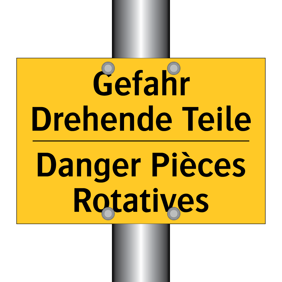 Gefahr Drehende Teile - Danger Pièces Rotatives