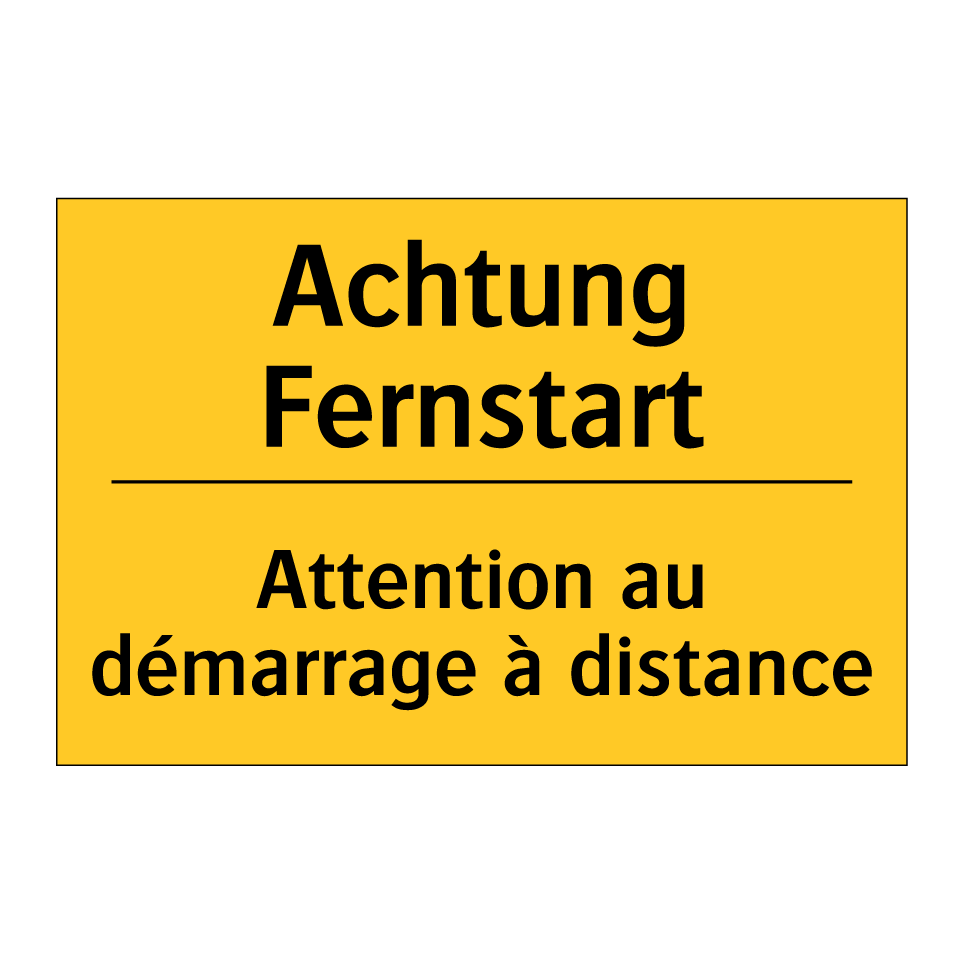 Achtung Fernstart - Attention au démarrage à distance /.../
