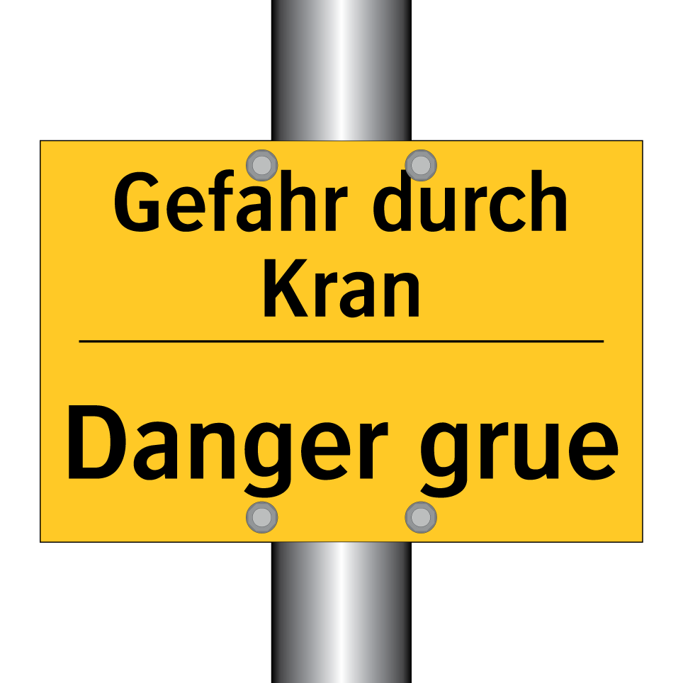 Gefahr durch Kran - Danger grue
