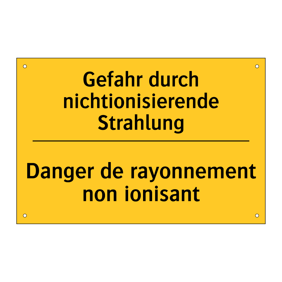 Gefahr durch nichtionisierende  /.../ - Danger de rayonnement non ionisant /.../
