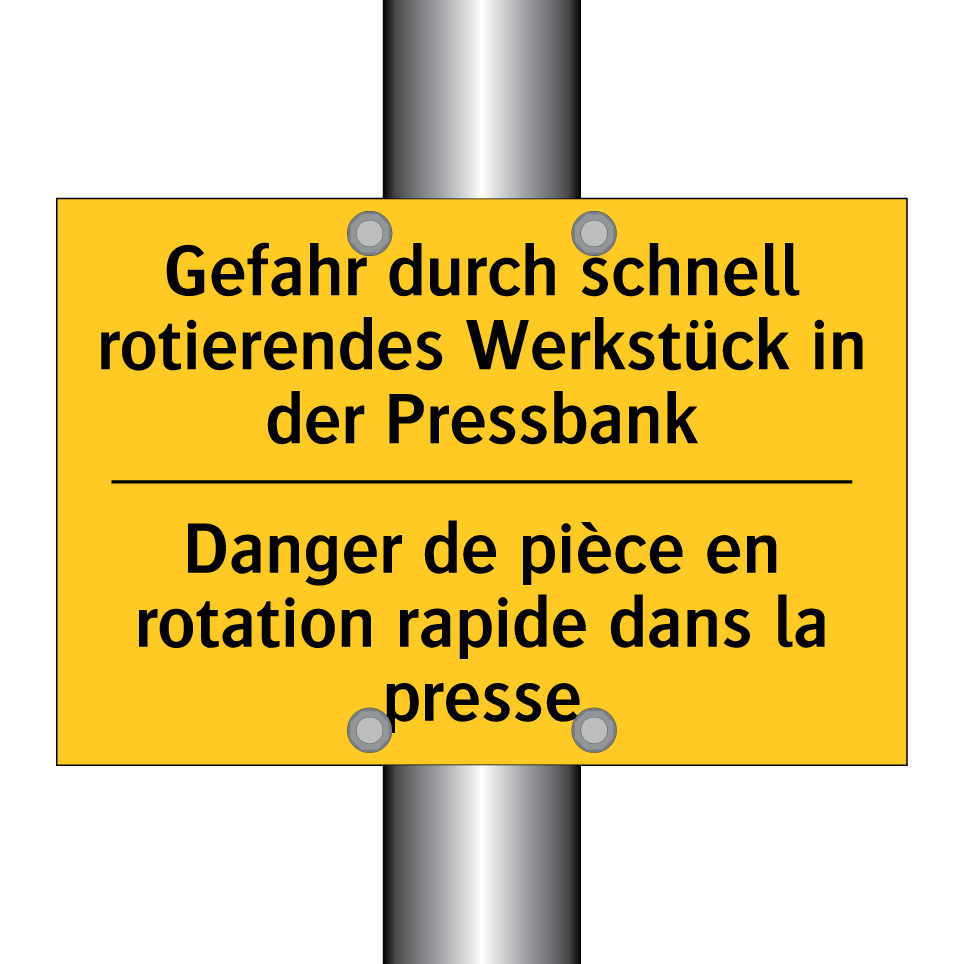 Gefahr durch schnell rotierendes  /.../ - Danger de pièce en rotation rapide  /.../
