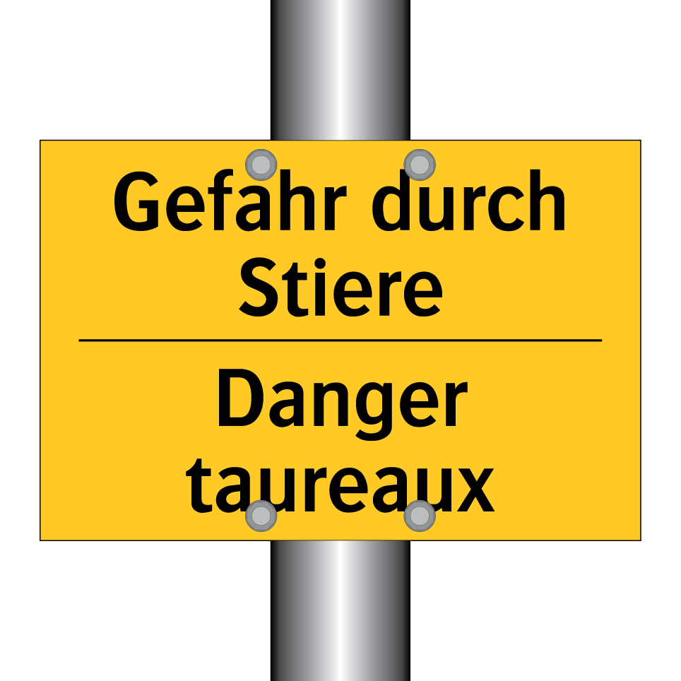 Gefahr durch Stiere - Danger taureaux