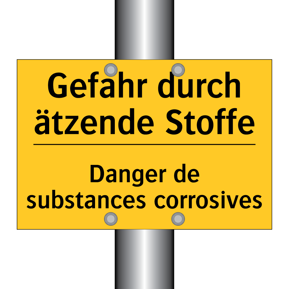Gefahr durch ätzende Stoffe - Danger de substances corrosives /.../