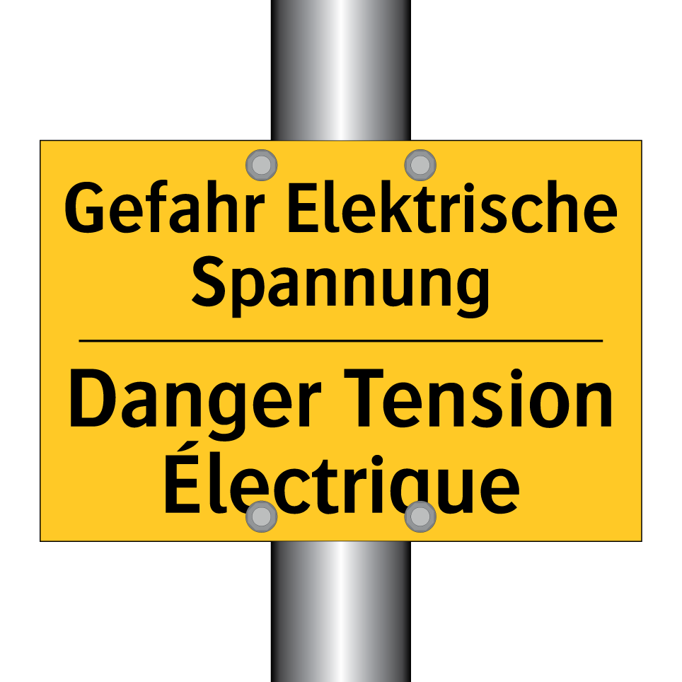 Gefahr Elektrische Spannung - Danger Tension Électrique