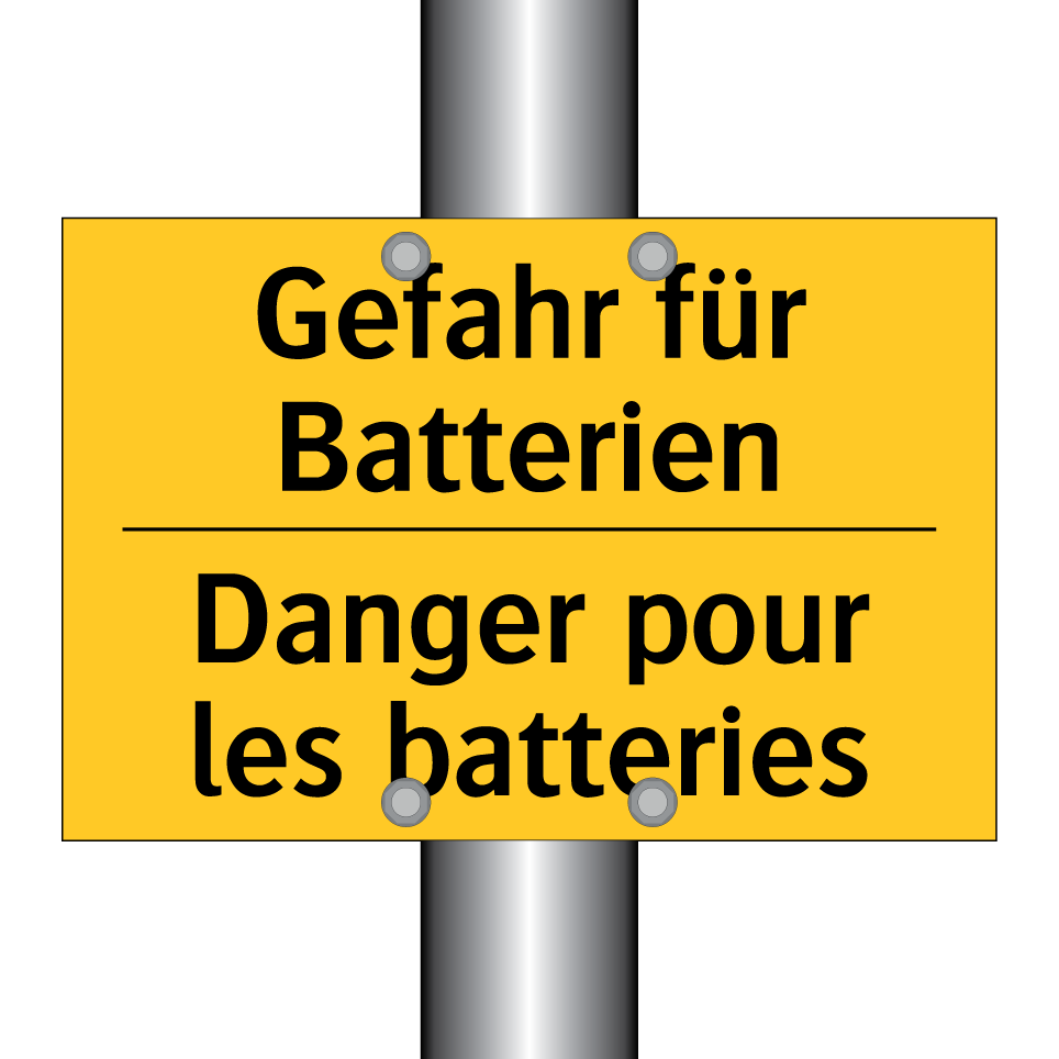 Gefahr für Batterien - Danger pour les batteries