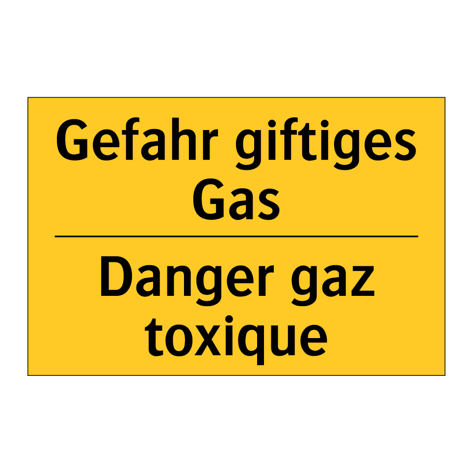 Gefahr giftiges Gas - Danger gaz toxique