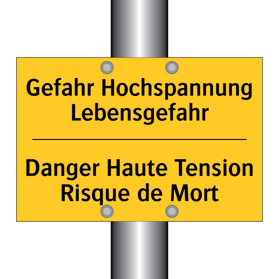 Gefahr Hochspannung Lebensgefahr /.../ - Danger Haute Tension Risque de  /.../