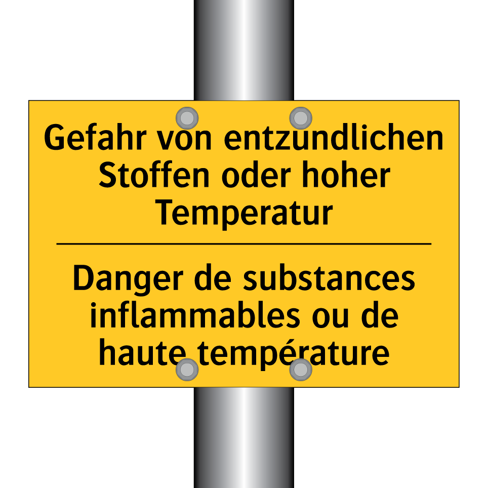 Gefahr von entzündlichen Stoffen  /.../ - Danger de substances inflammables  /.../