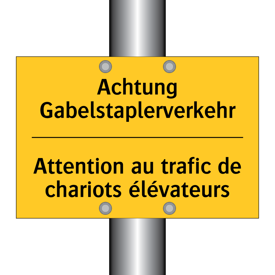 Achtung Gabelstaplerverkehr - Attention au trafic de chariots  /.../