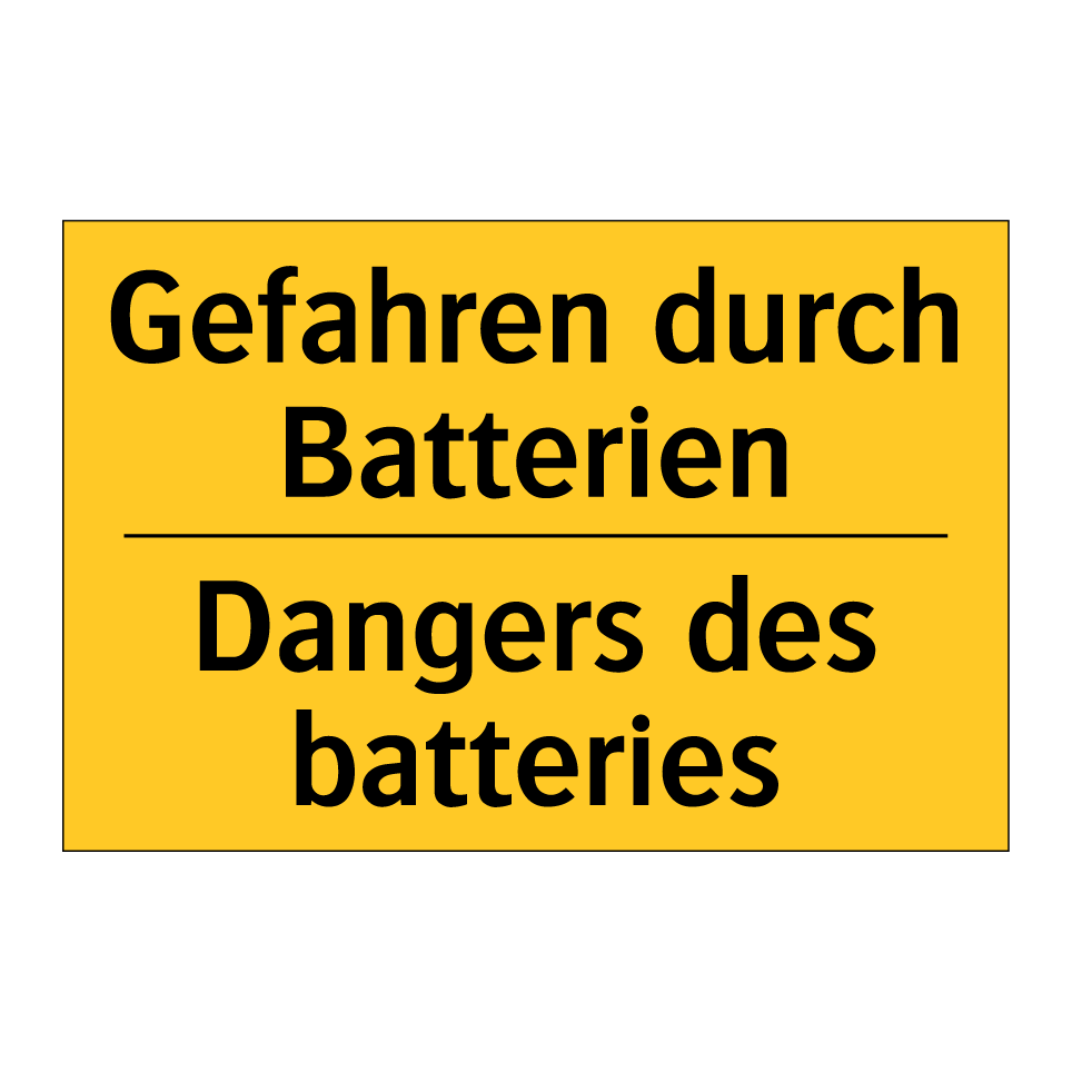 Gefahren durch Batterien - Dangers des batteries