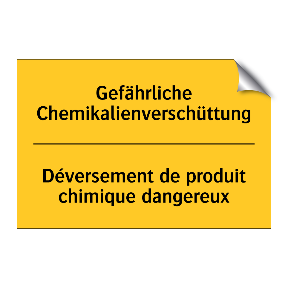 Gefährliche Chemikalienverschüttung /.../ - Déversement de produit chimique  /.../