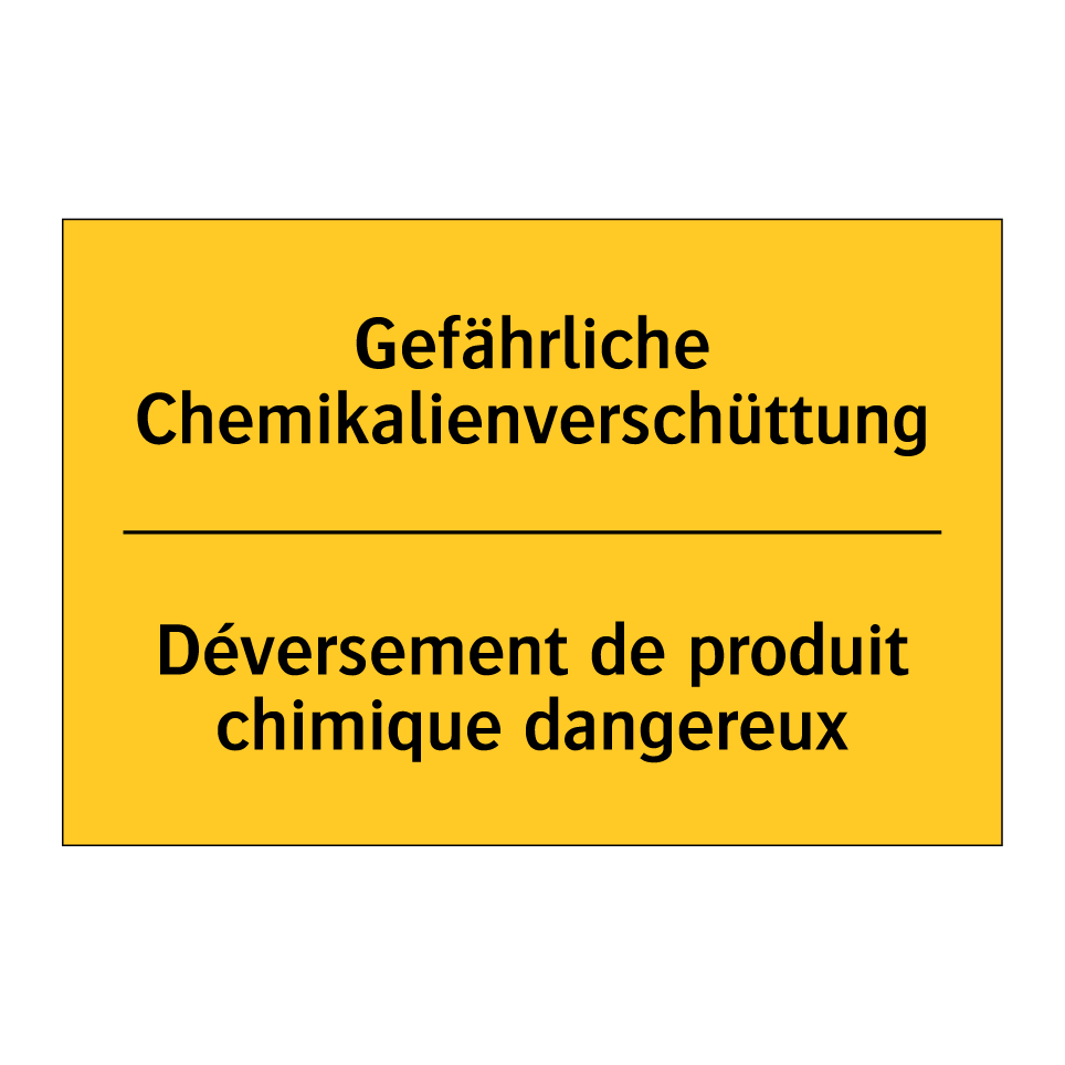 Gefährliche Chemikalienverschüttung /.../ - Déversement de produit chimique  /.../