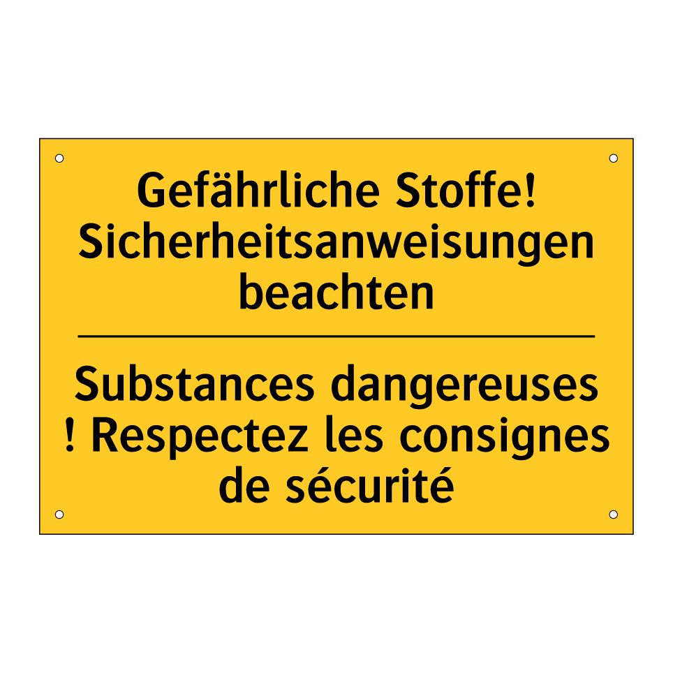 Gefährliche Stoffe! Sicherheitsanweisungen  /.../ - Substances dangereuses ! Respectez  /.../