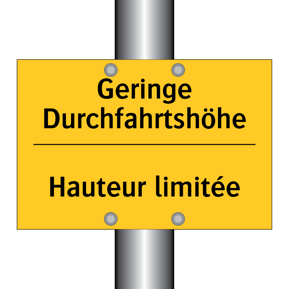 Geringe Durchfahrtshöhe - Hauteur limitée
