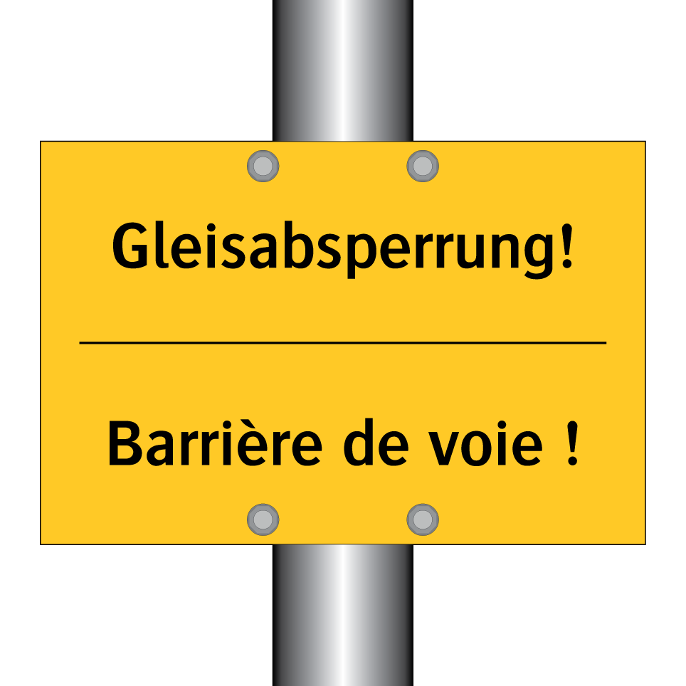 Gleisabsperrung! - Barrière de voie !