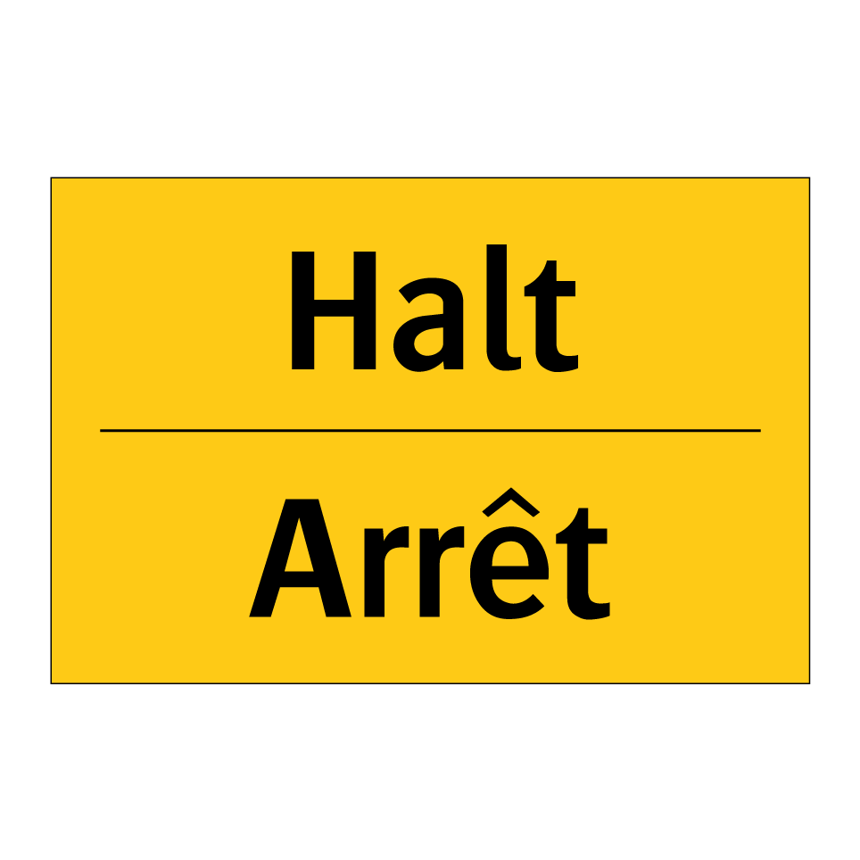 Halt - Arrêt