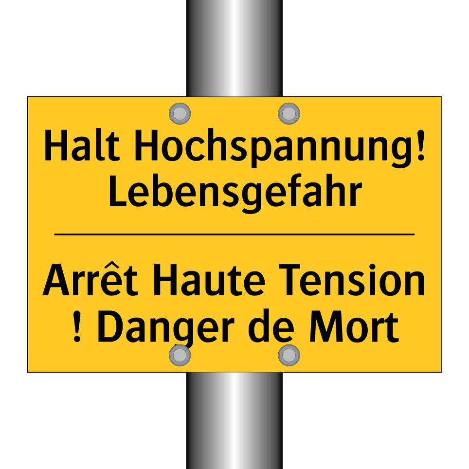 Halt Hochspannung! Lebensgefahr /.../ - Arrêt Haute Tension ! Danger de  /.../