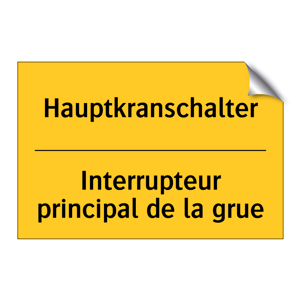 Hauptkranschalter - Interrupteur principal de la grue /.../